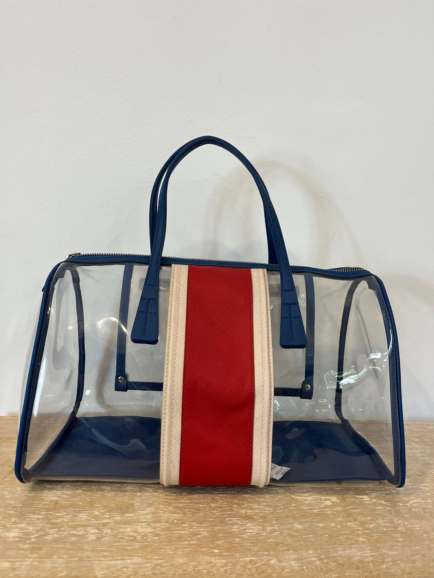BIMBA Y LOLA. Bolso de mano transparente