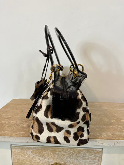 PAULA EIDER. Animal print leather bag