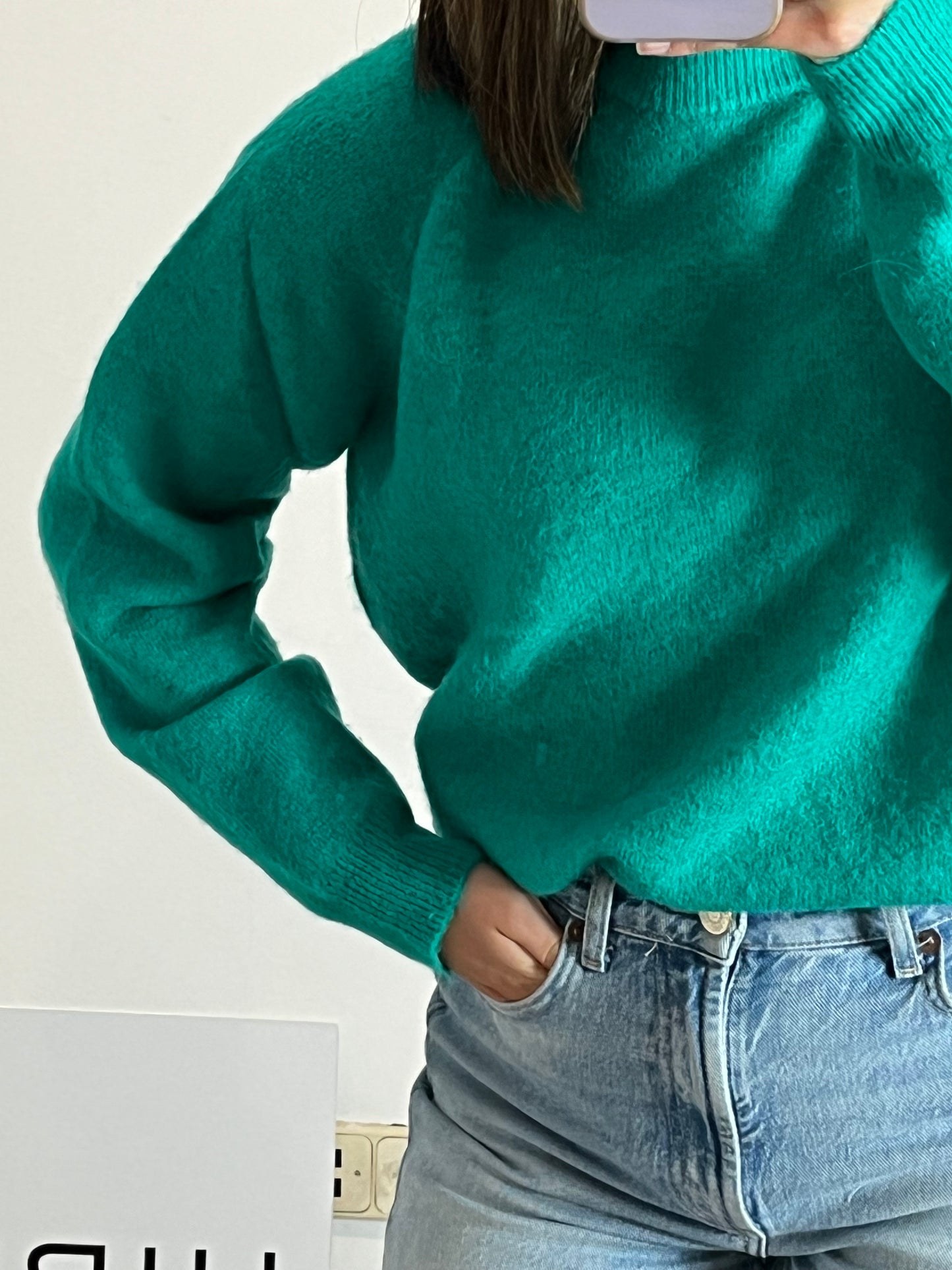 ZARA. Green sweater with wool and alpaca. TL