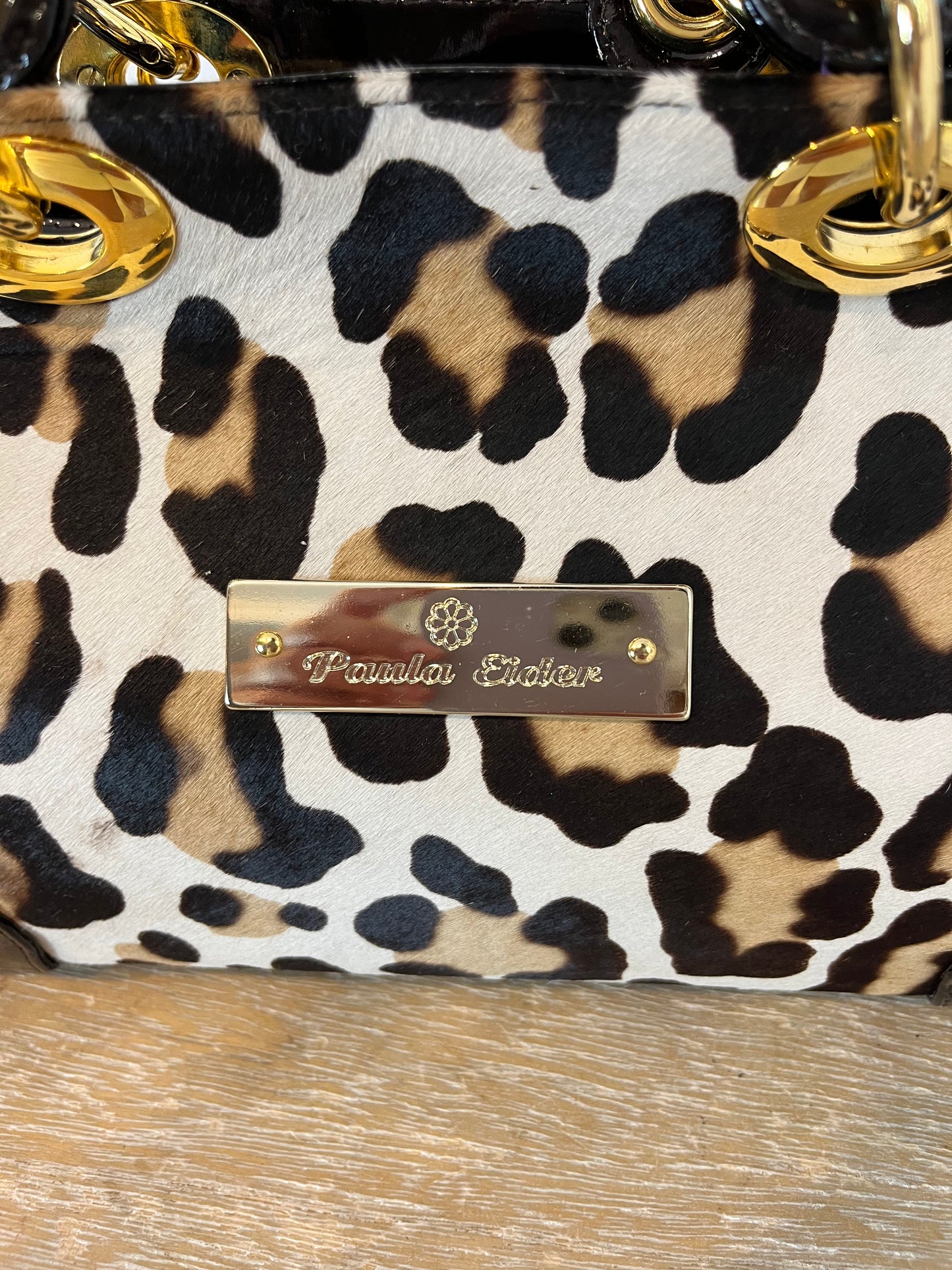 PAULA EIDER. Animal print leather bag