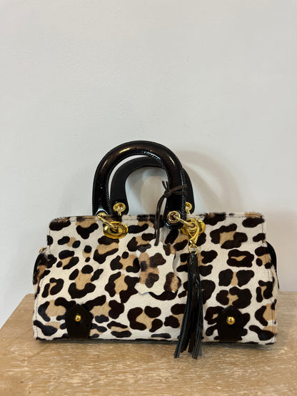PAULA EIDER. Animal print leather bag