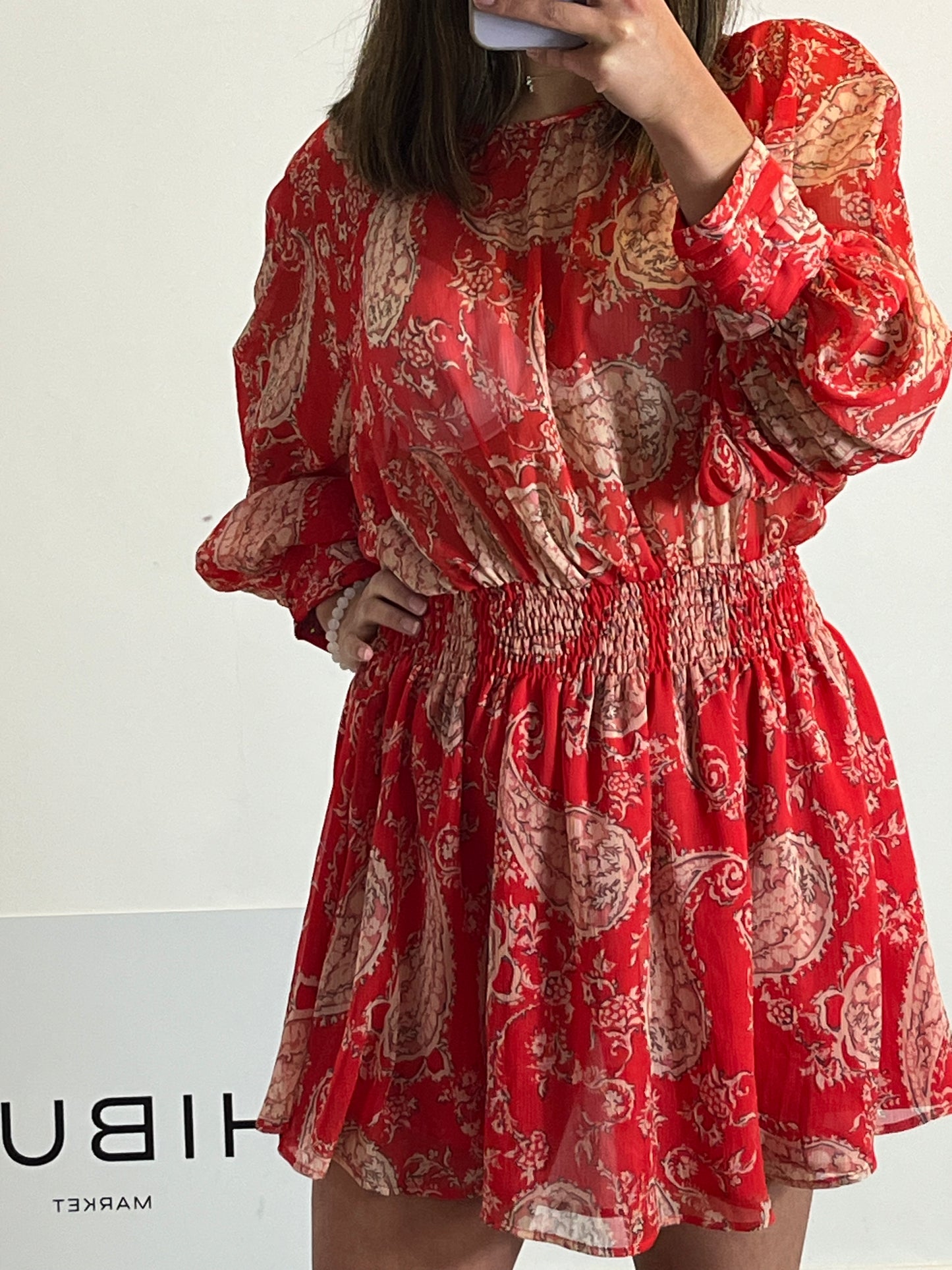 ZARA. Flowy printed short dress. TM