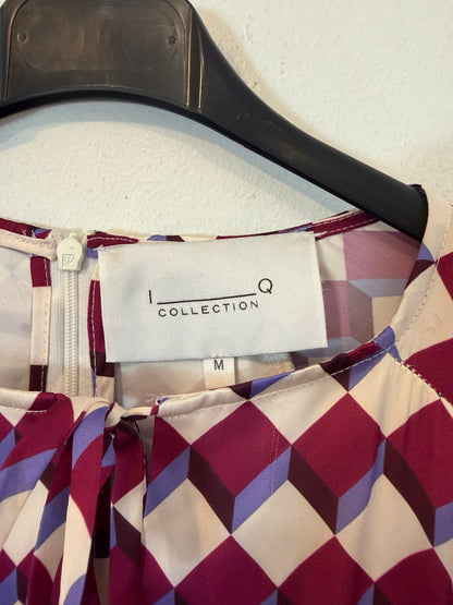 IQ COLLECTION. Vestido largo estampado abstracto