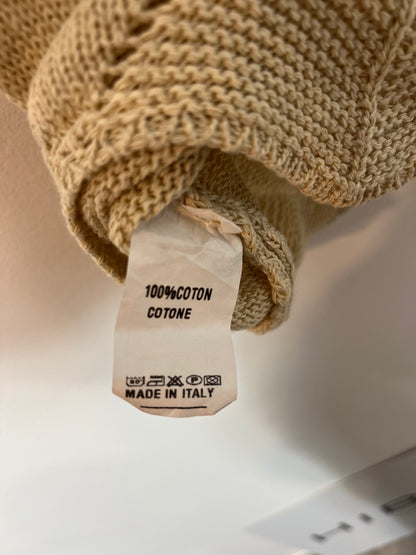 OTRAS. Top beige punto algodón. T S