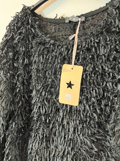 OTRAS. Top negro flecos. T M/L