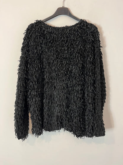 OTRAS. Top negro flecos. T M/L