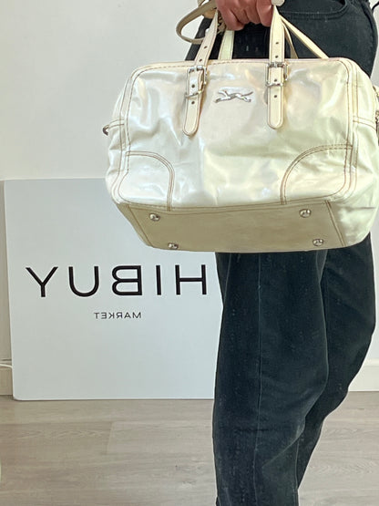 BIMBA Y LOLA. Beige leather shopper bag