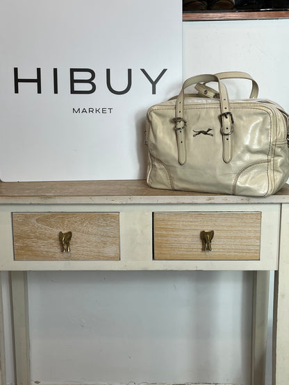 BIMBA Y LOLA. Beige leather shopper bag