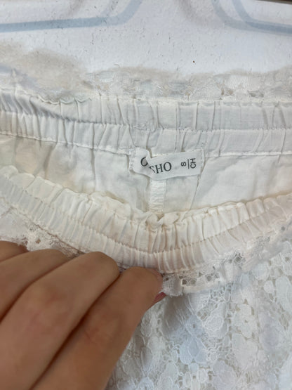 OYSHO. Falda encaje blanca T.s