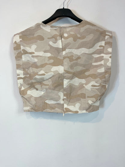 ZARA. Top camuflaje tonos beige T.s