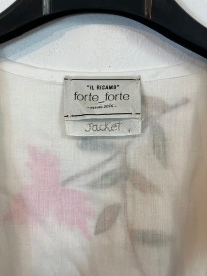 FORTE FORTE. Chaqueta blanca bordada T.0(xs/s)
