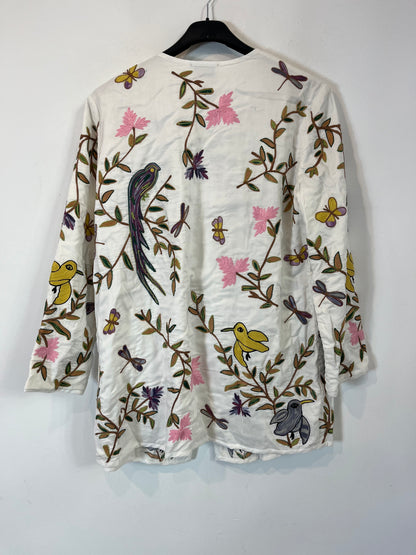 FORTE FORTE. Chaqueta blanca bordada T.0(xs/s)