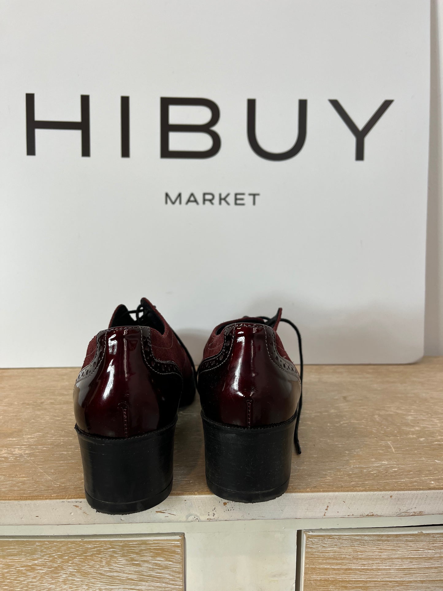 DI FONTANA. Zapatos Oxford burdeos. T.39