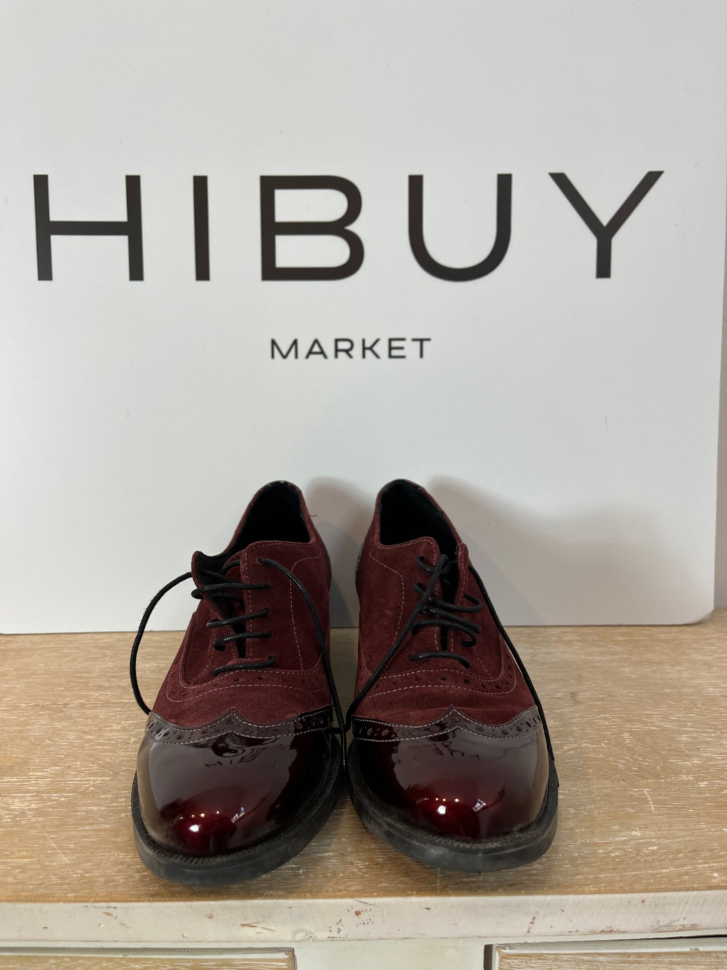 DI FONTANA. Zapatos Oxford burdeos. T.39