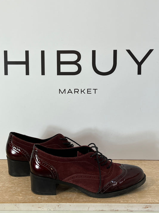DI FONTANA. Burgundy Oxford shoes. Size 39