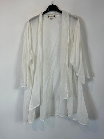 BANJHARA FORMENTERA. Kimono blanco fluido TU(s/m)