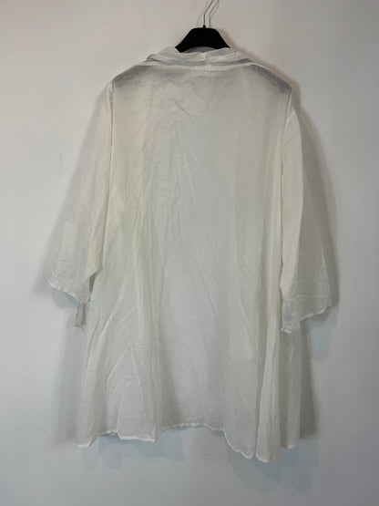 BANJHARA FORMENTERA. Kimono blanco fluido TU(s/m)