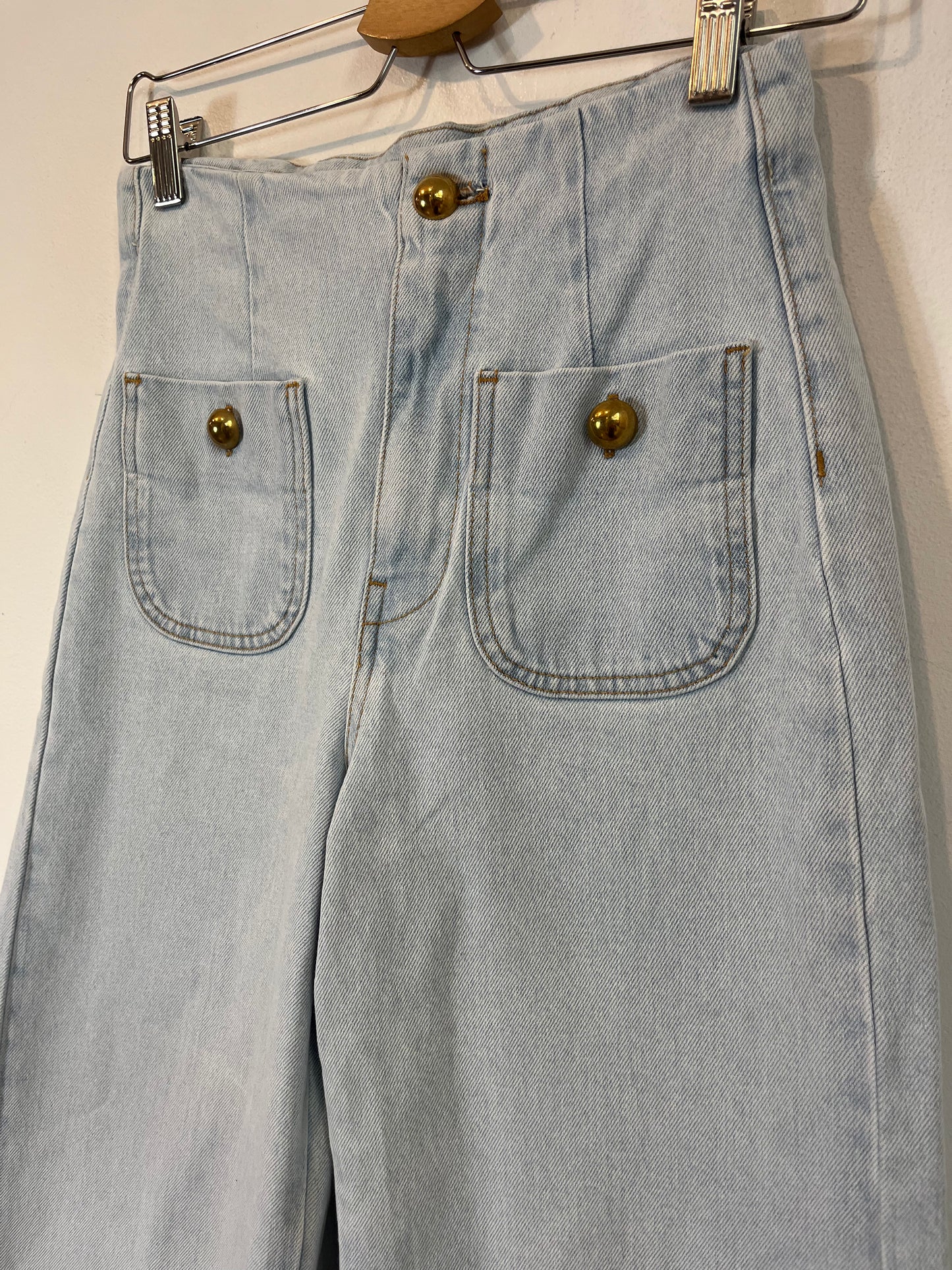 ZARA. Pantalón culotte denim T.34