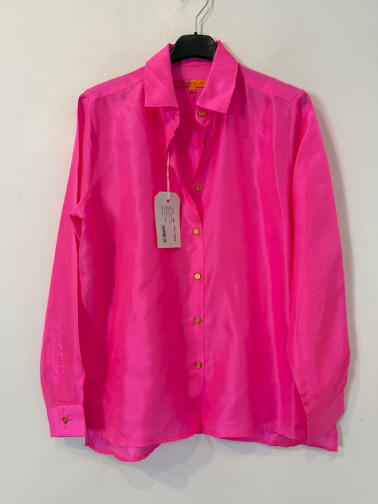 VILAGALLO. Camisa rosa de seda