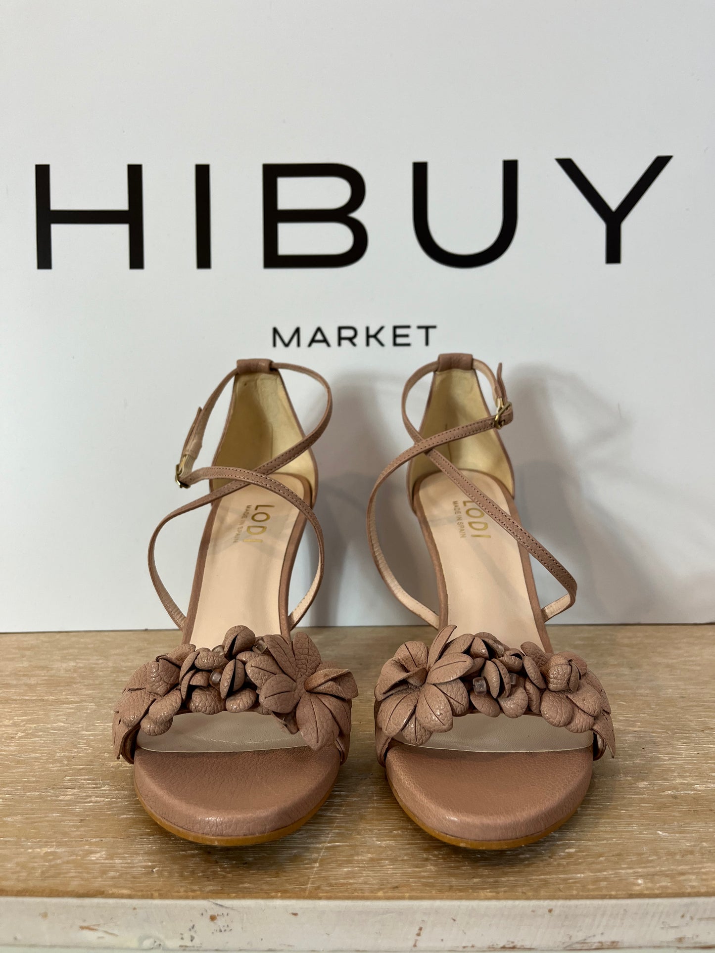 LODI. Sandalias de piel rosa empolvado. T. 40