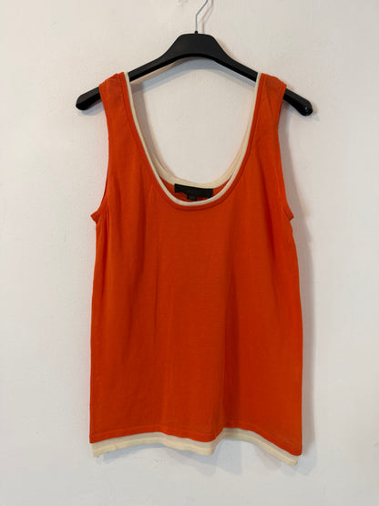 ZARA. Conjunto top y chaqueta de punto naranja