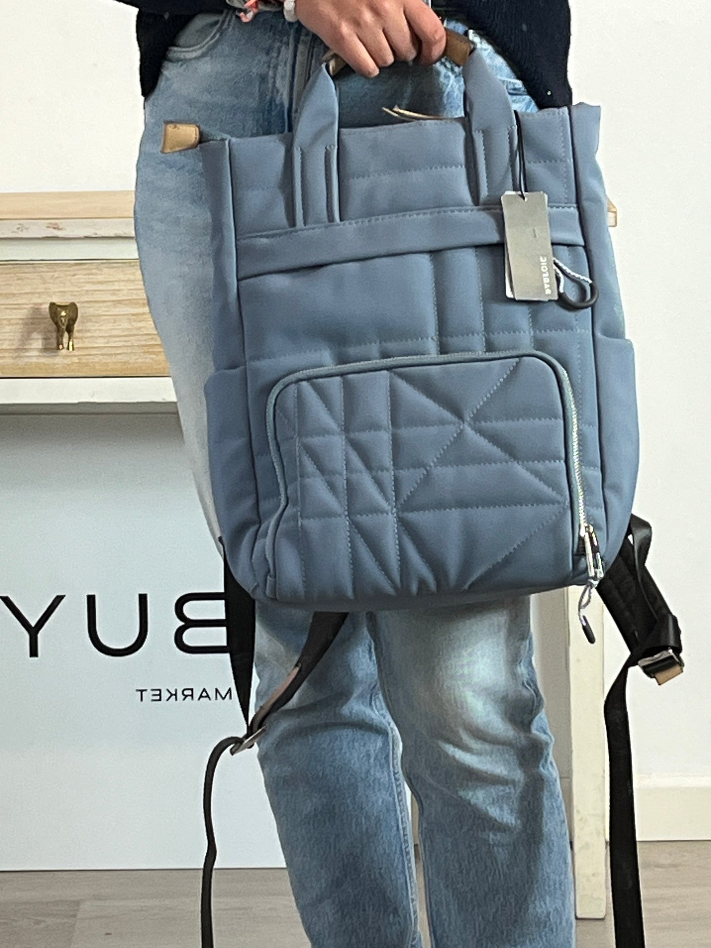 PARFOIS. Mochila azul claro