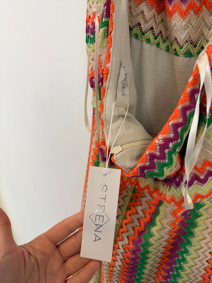 STRENA. Vestido punto colores halter