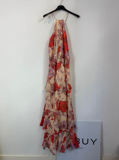 MANGO. Vestido largo con estampado floral
