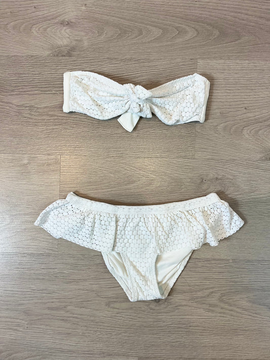 MELISA ODABASH. Bikini blanco troquelado. T XS