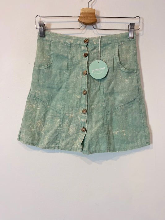 POMPOM. Falda verde tie dye .s