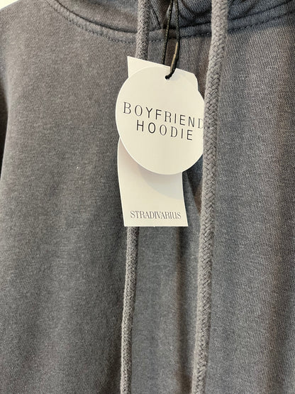 STRADIVARIUS. Sudadera gris oversized. T.xs