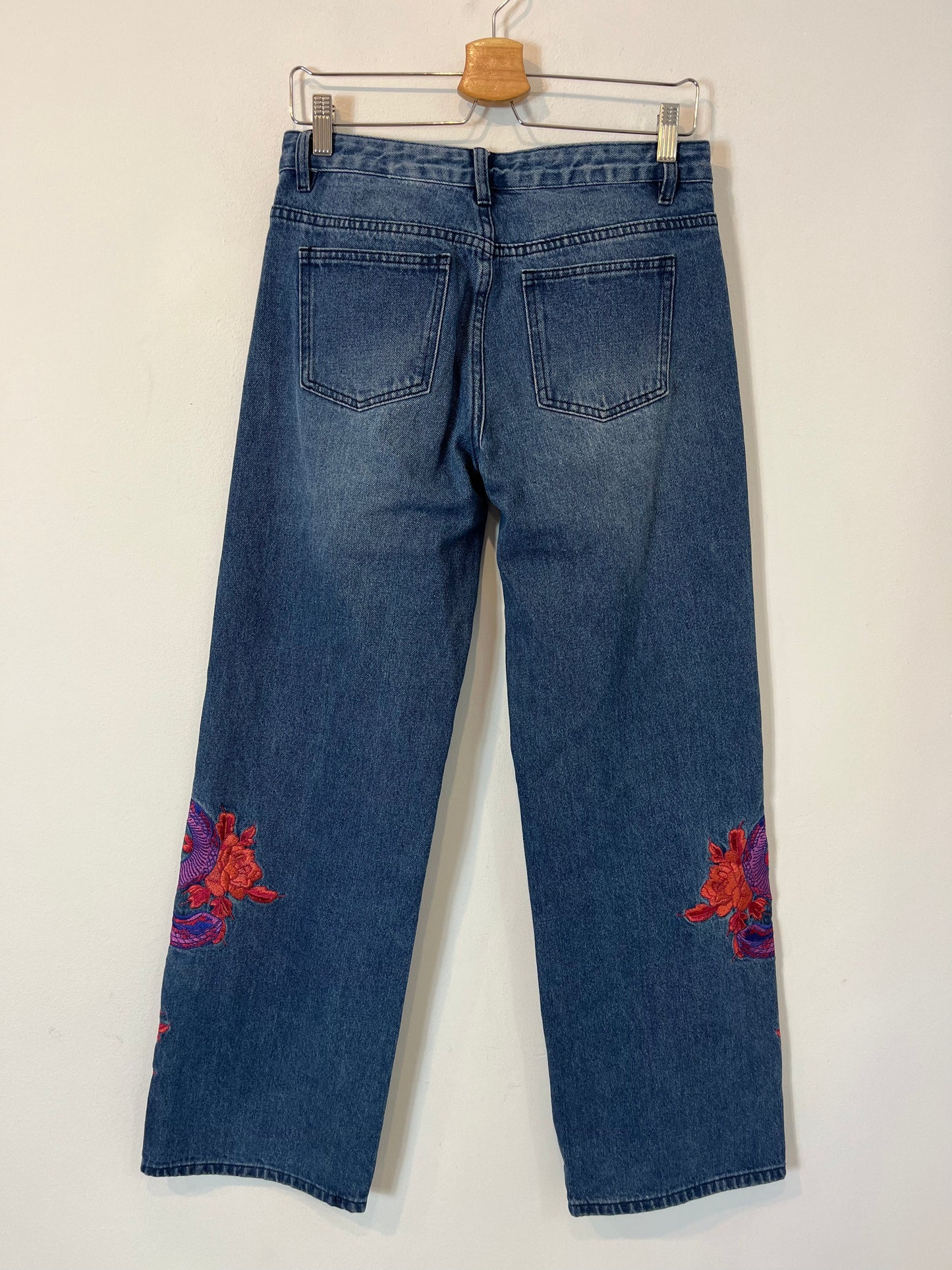 NICOLÍ. Pantalón denim bordado T.36