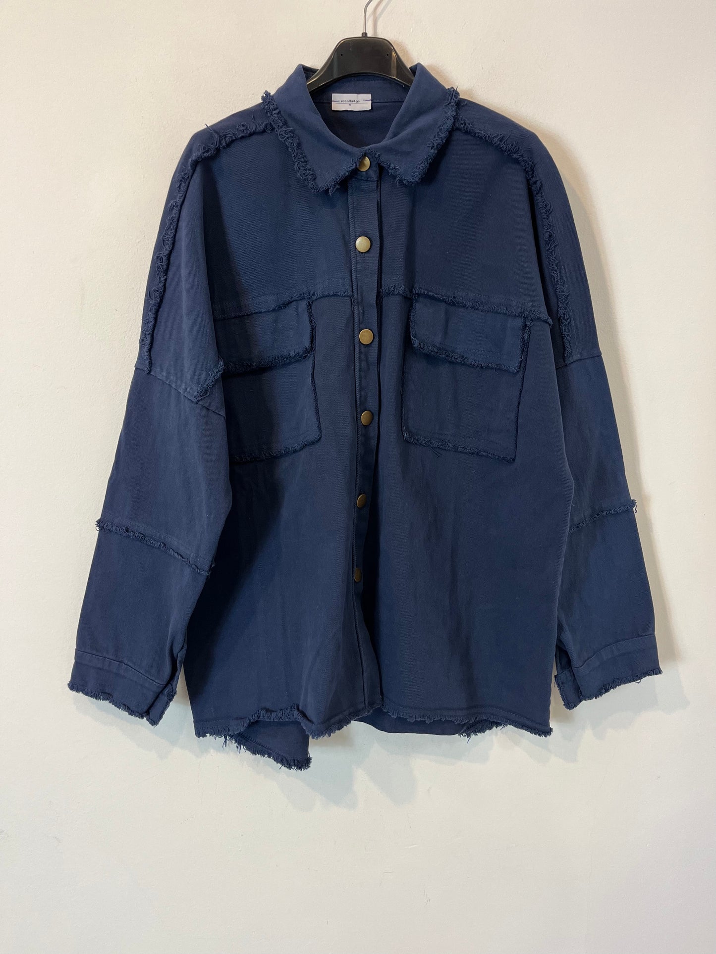 RENATTA&amp;CO. Blue jacket with fringe detail. Size M