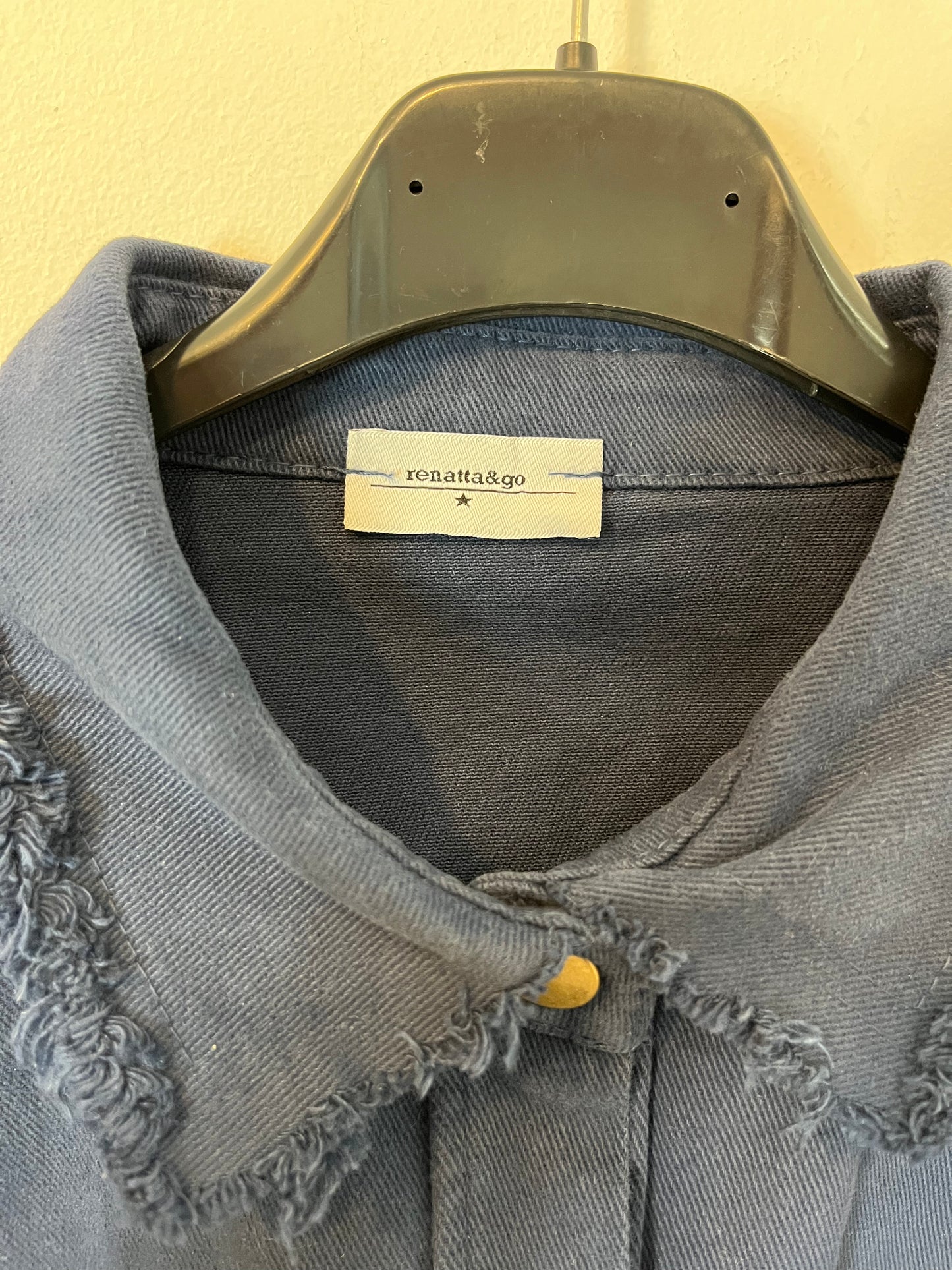 RENATTA&amp;CO. Blue jacket with fringe detail. Size M