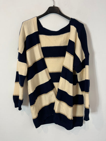 M SARA. Cárdigan rayas hilos brillo. T S/M