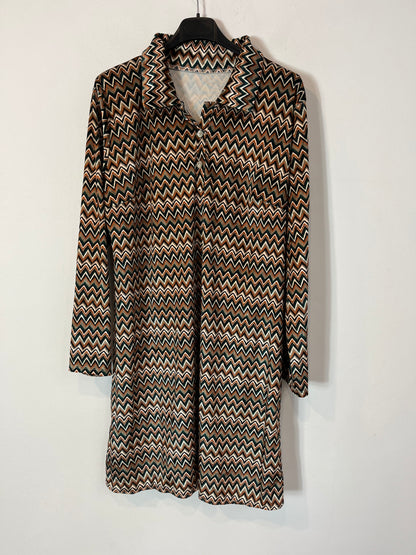OTRAS. Vestido estampado retro T.S