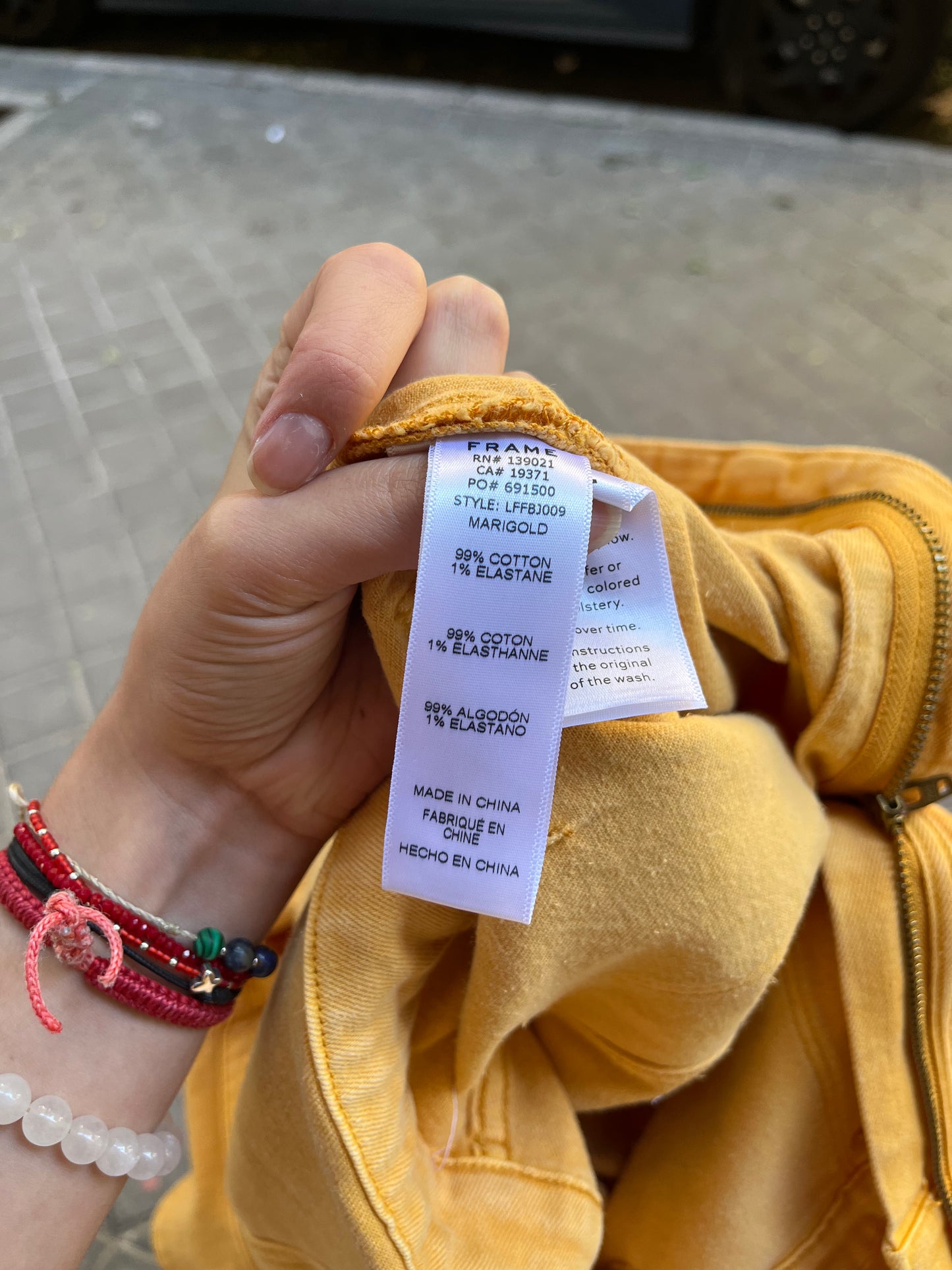 FRAME. Mono denim amarillo. T. XS