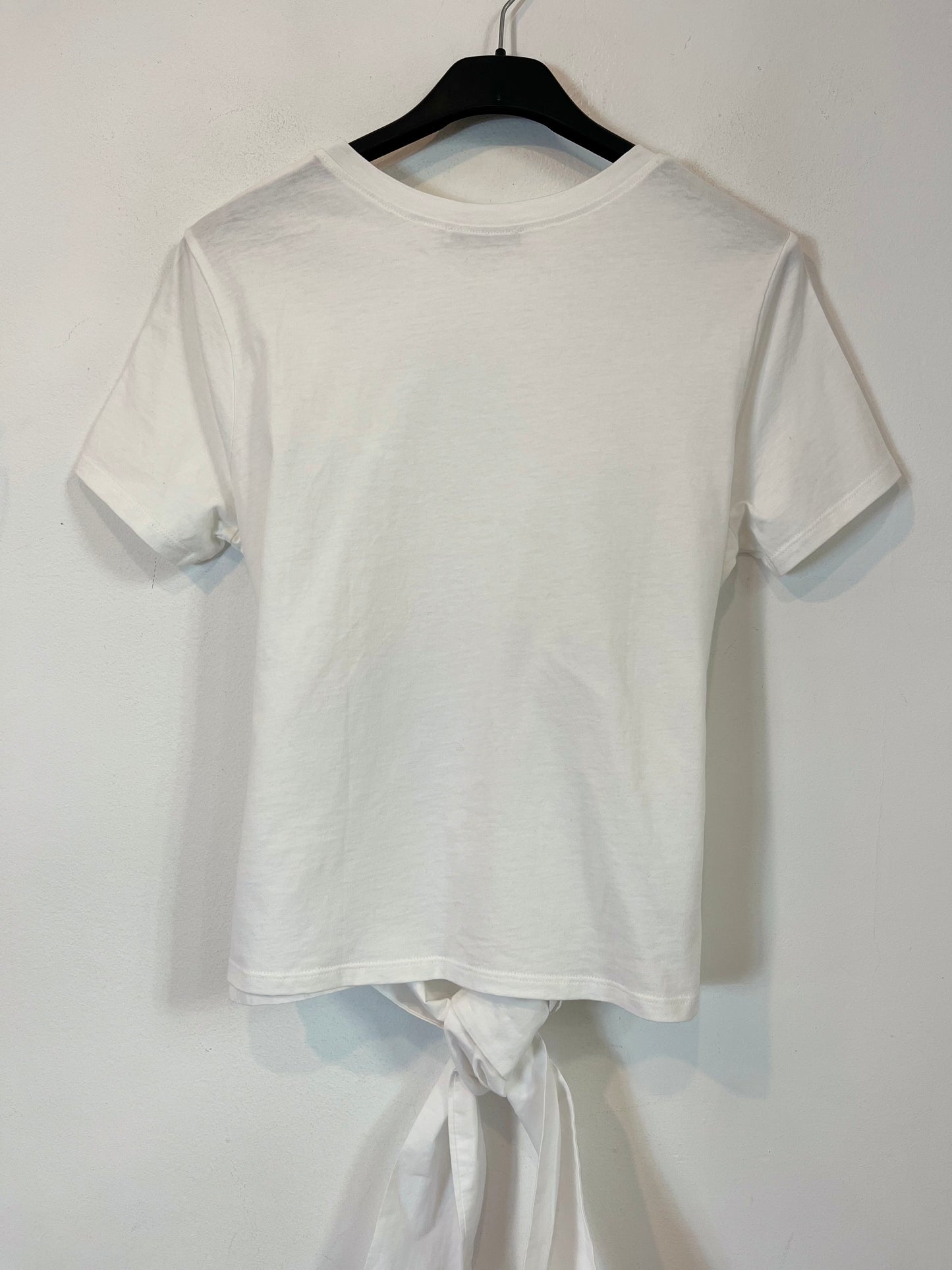 ZARA. Top blanco doble textura. T. M
