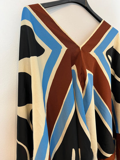 ZARA. Blusa estampado T. M