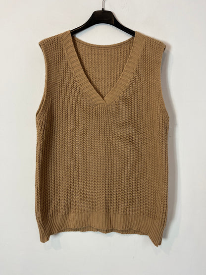 OTRAS. Jersey sin mangas camel T.M