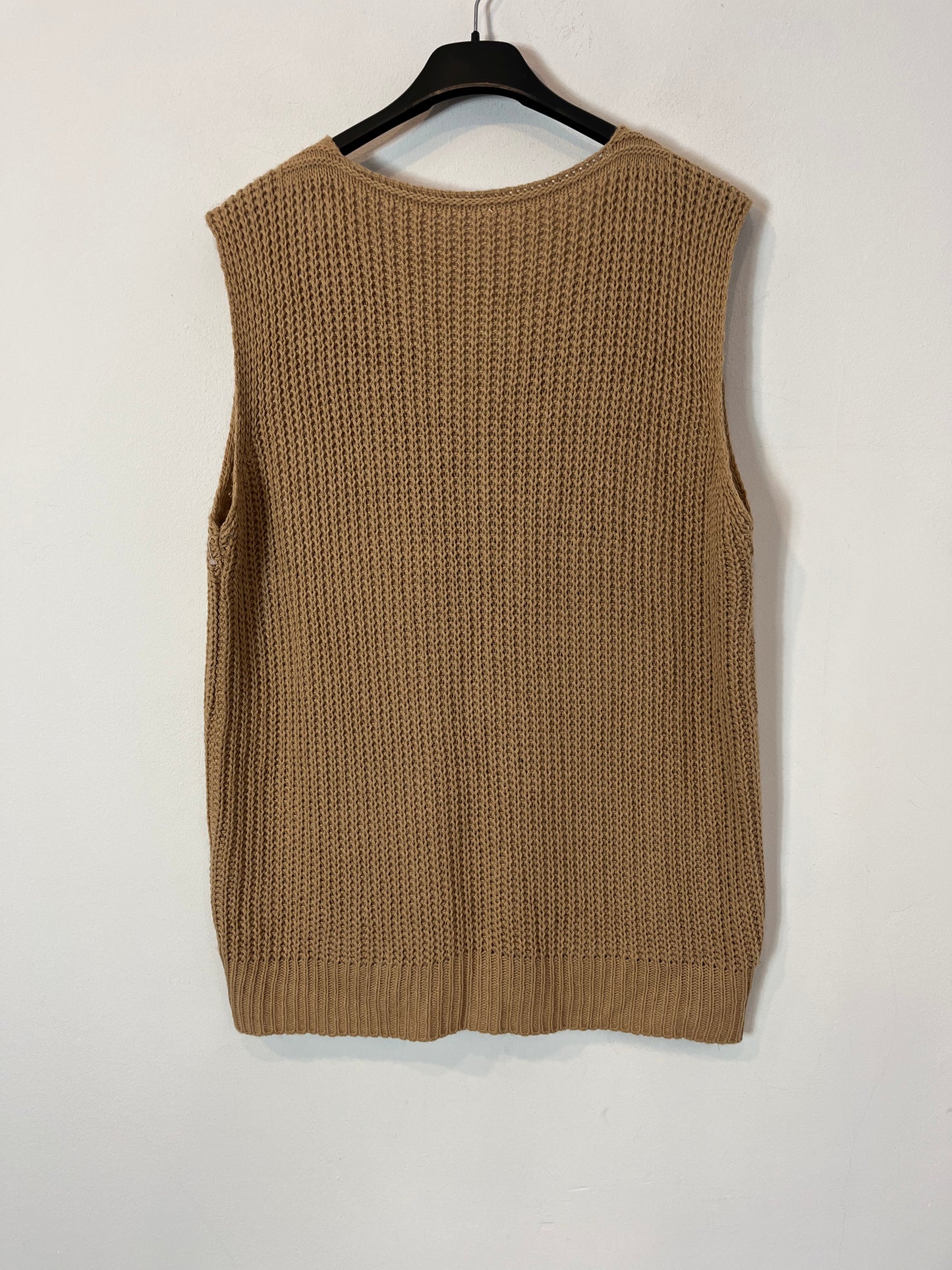 OTRAS. Jersey sin mangas camel T.M