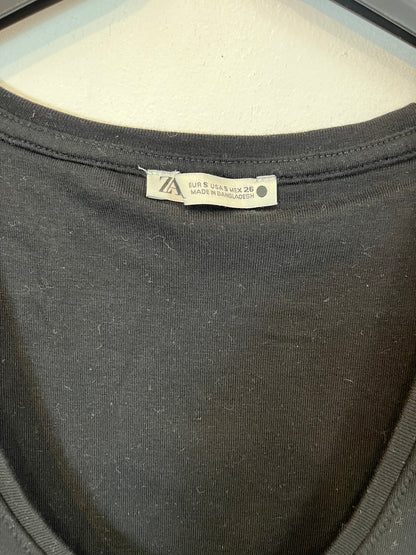 ZARA. Long black dress. T. S