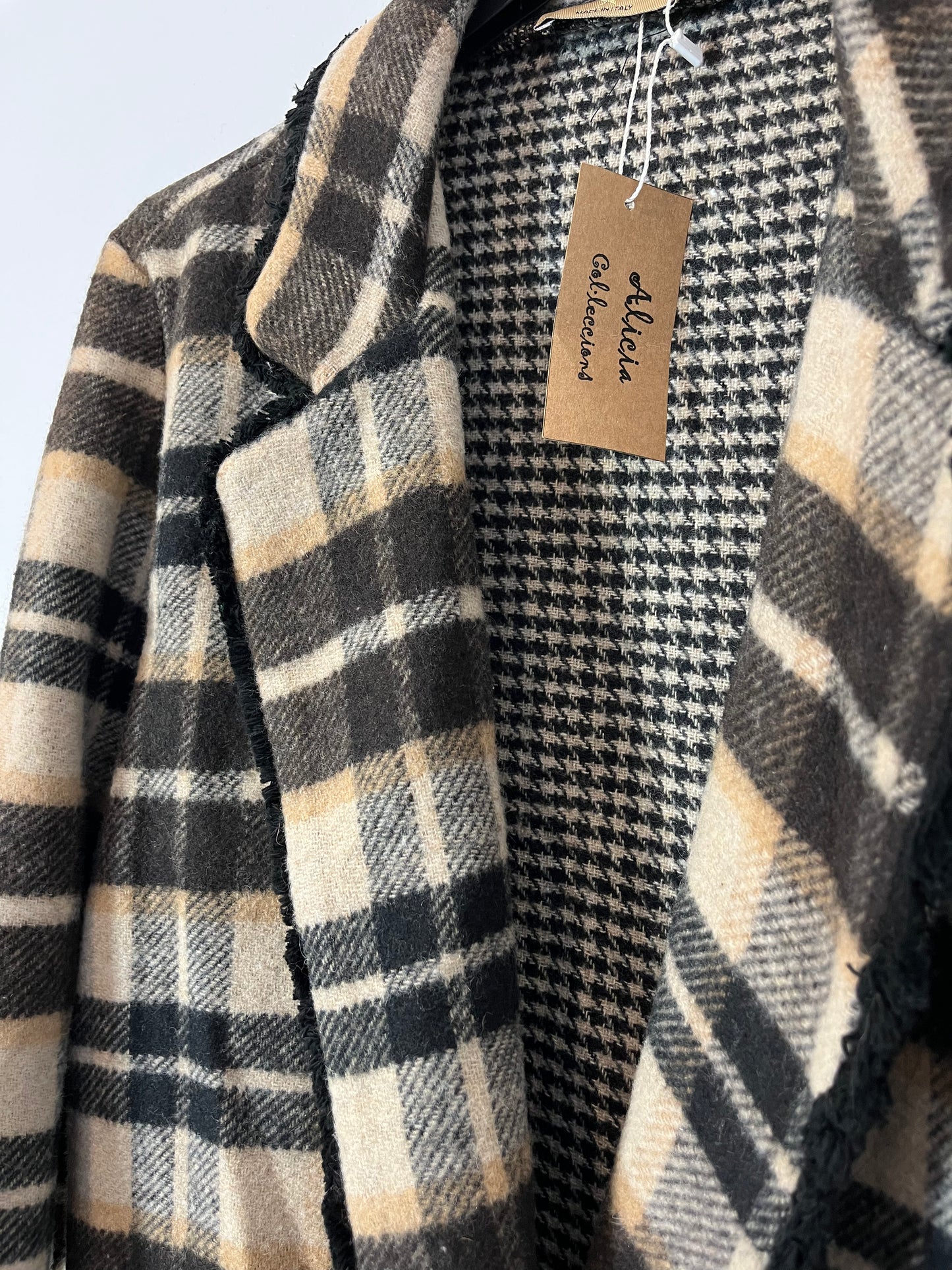 OTRAS. Blazer cuadros con lana. T L