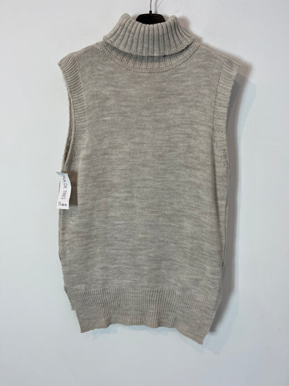 OTRAS. Top beige jaspeado cuello alto  T.S/M