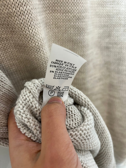 OTRAS. Top beige jaspeado cuello alto  T.S/M