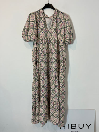 OTRAS. Vestido largo estampado flores. T M