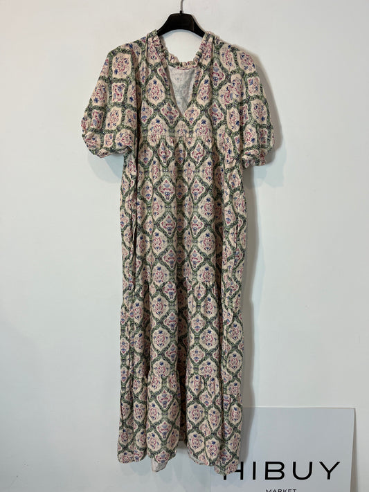 OTRAS. Vestido largo estampado flores. T M