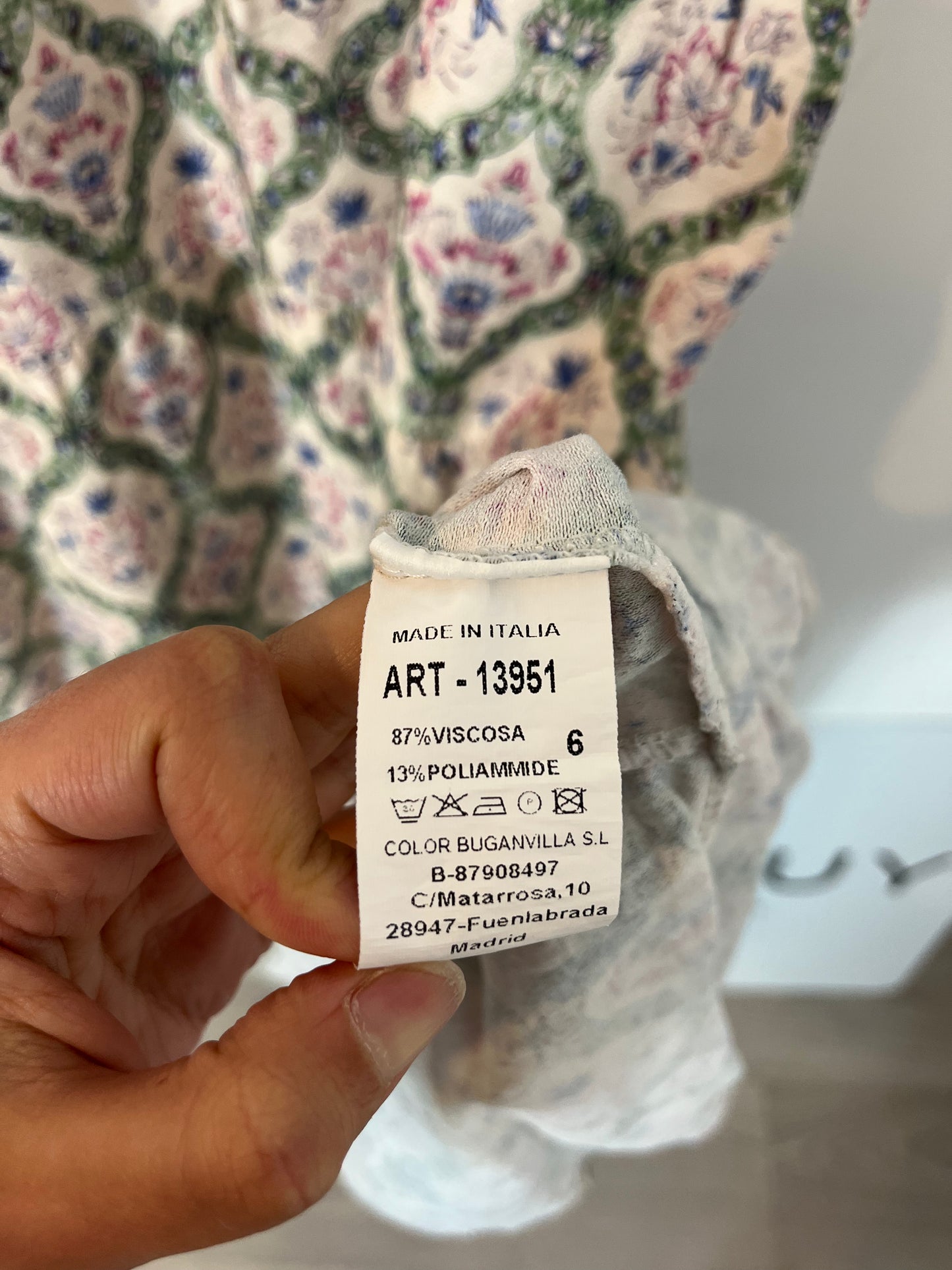 OTRAS. Vestido largo estampado flores. T M