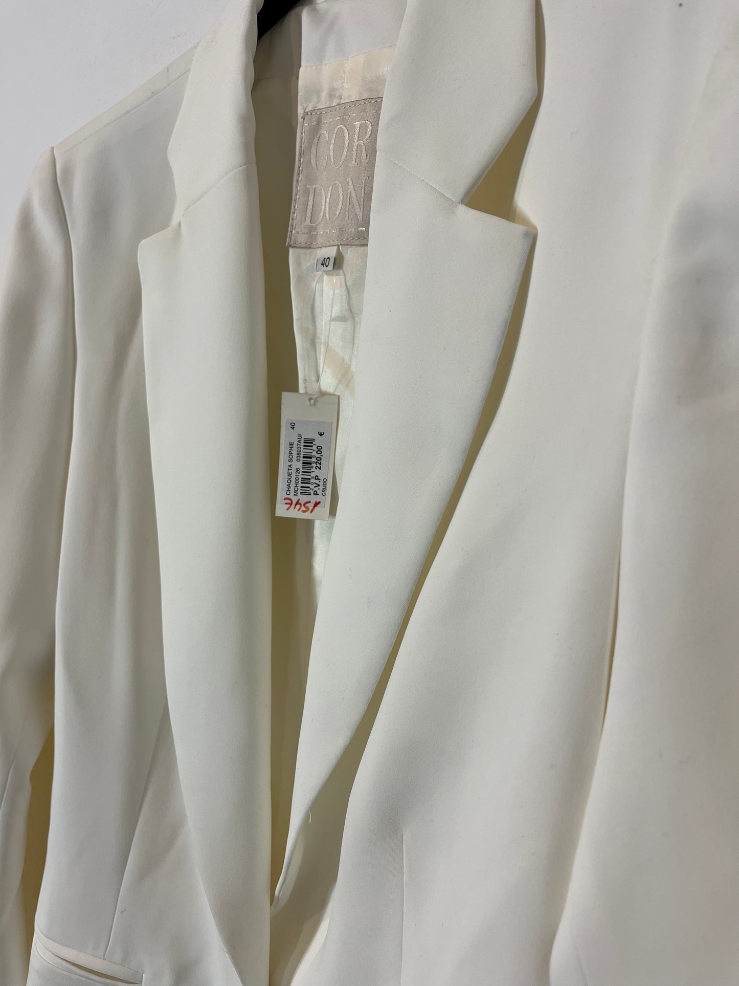 CONDOR. Blazer blanca fluida. T 40