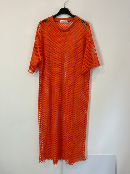 SCREEN ROOM. Orange die-cut dress. Size L